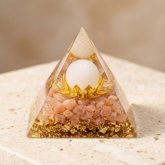Orgonite Pyramid Rose Quartz Eternal Love